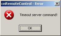cnRemoteControl - Timeout failure